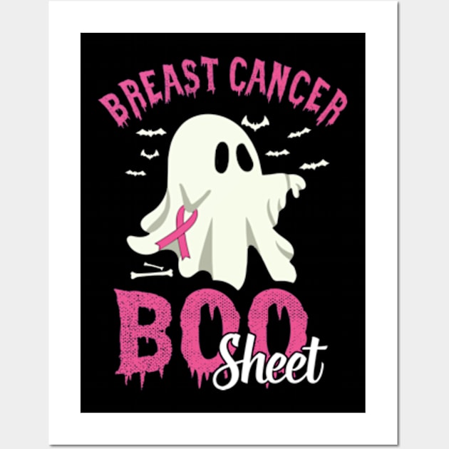 Breast Cancer Is Boo Sheet Wall Art by JanaeLarson